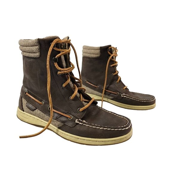 Sperry Top Sider Hikerfish Women’s Sze 8.5M Leather Outdoor Hiking Lace Up Boots - Picture 1 of 16